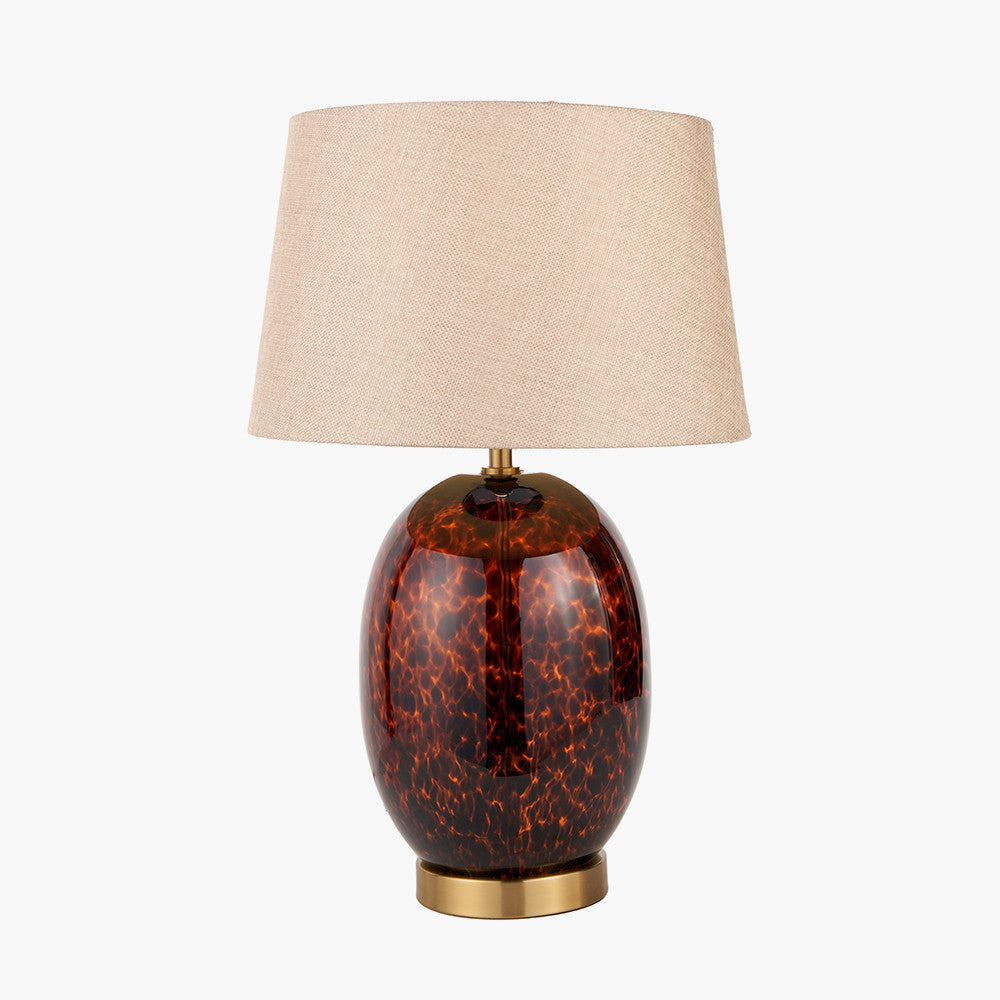 Lucien Red Tortoiseshell Glass Table Lamp Tall
